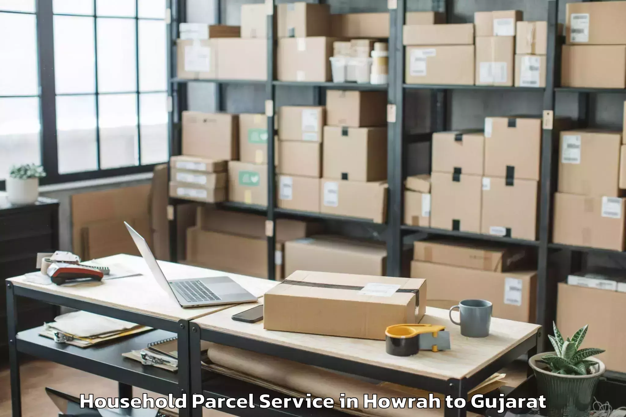 Affordable Howrah to Khambhat Household Parcel